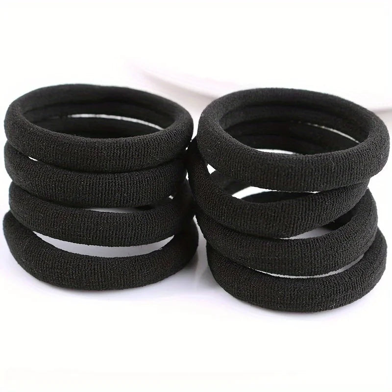 New 50PCS/Set Women Girls Candy Colors Nylon Basic Scrunchie Hair Tie Ponytail Hold Hair Rubber Bands Fashion Hair Accessories