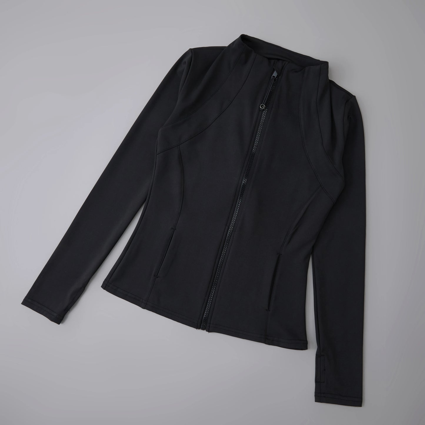 New yoga wear ladies coat round high elastic loose exercise yoga fitness long sleeve stand-up collar yoga tops