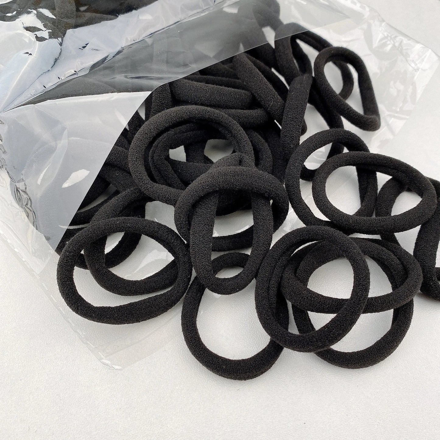 New 50PCS/Set Women Girls Candy Colors Nylon Basic Scrunchie Hair Tie Ponytail Hold Hair Rubber Bands Fashion Hair Accessories