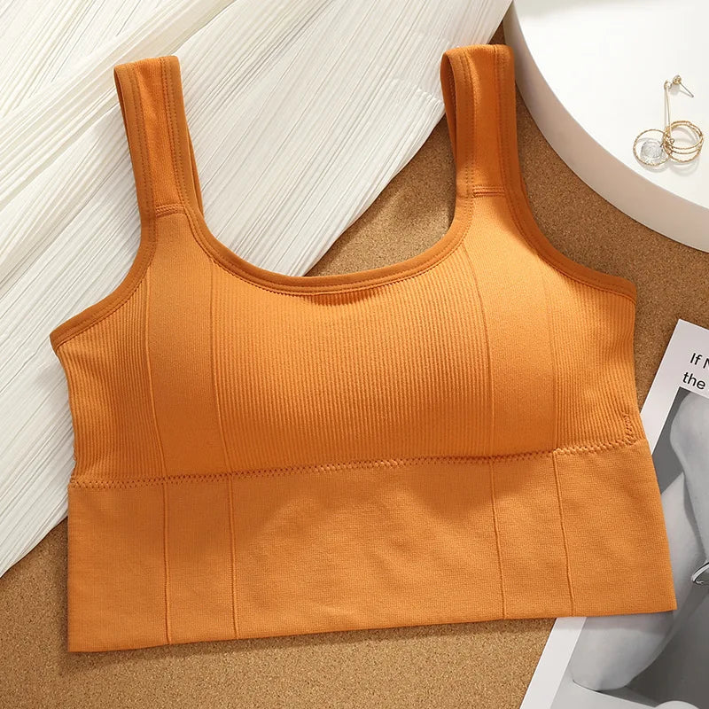 Sports Bra Anti-Sweat Fitness Top Women Seamless Yoga Bra Shockproof Crop Top Push Up Sport Bra Gym Workout Top