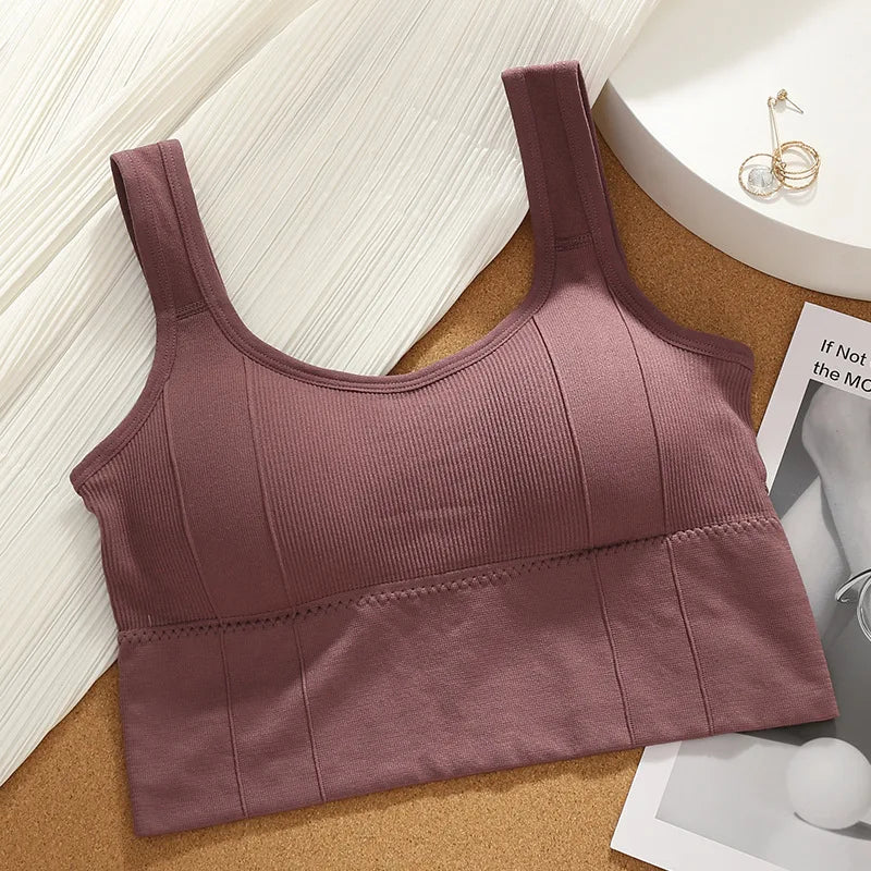 Sports Bra Anti-Sweat Fitness Top Women Seamless Yoga Bra Shockproof Crop Top Push Up Sport Bra Gym Workout Top