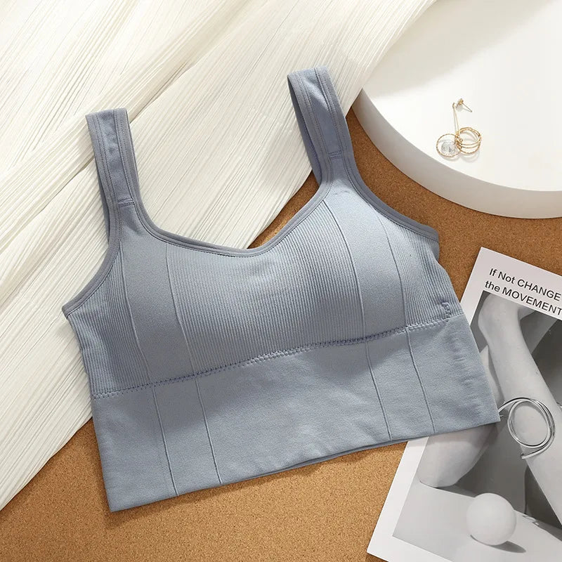 Sports Bra Anti-Sweat Fitness Top Women Seamless Yoga Bra Shockproof Crop Top Push Up Sport Bra Gym Workout Top