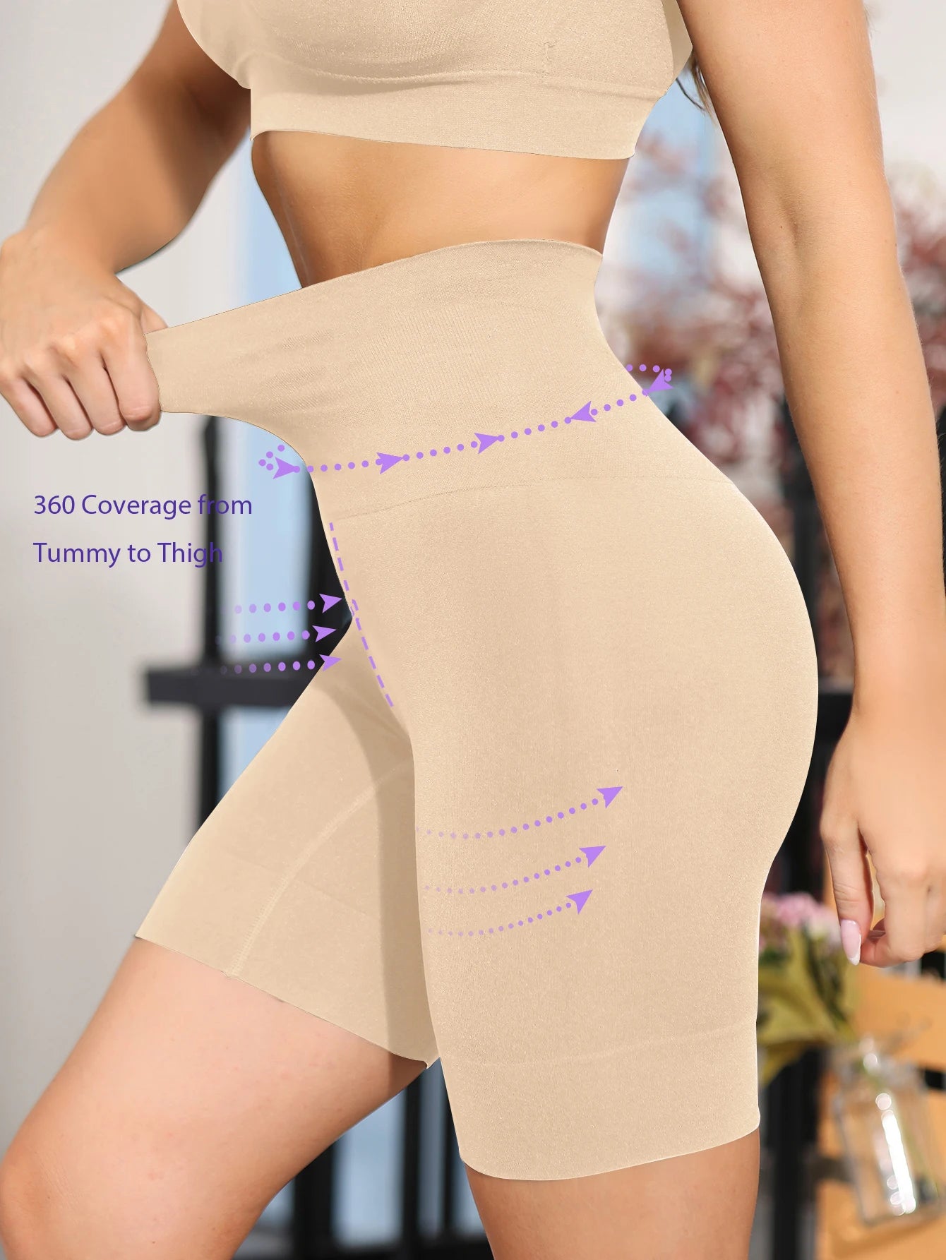 High Waist Shaping Boyshort Panties, Tummy Control Butt Lifting Slim Shorts, Women's Underwear & Shapewear