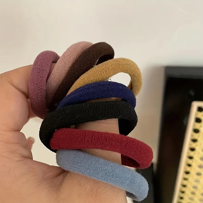 50PCS/Set New Women Girls Candy Colors Nylon Basic Scrunchie Hair Tie Ponytail Hold Hair Rubber Bands Fashion Hair Accessories
