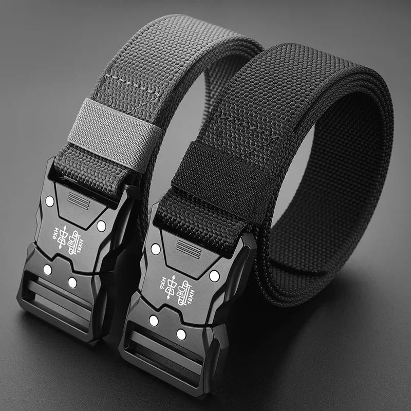 Men Belt Army Outdoor Hunting Tactical Outdoor Mountaineering Multifunctional Tactical Nylon Canvas Woven Trouser Belt