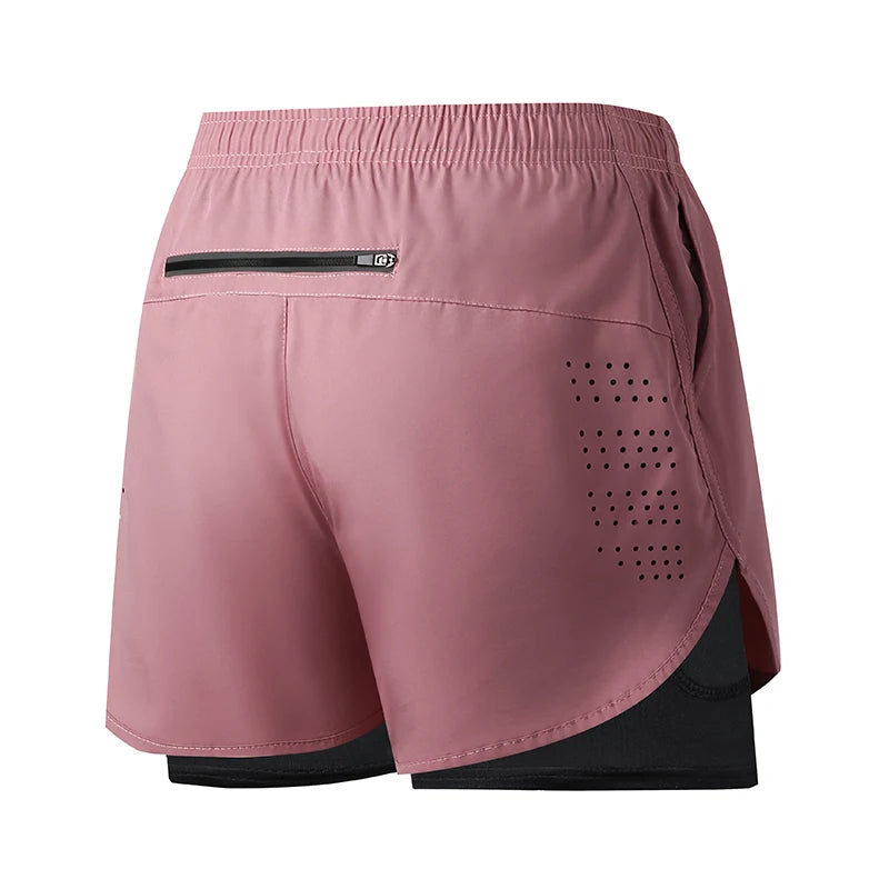 2025New Men's Fitness Training Shorts Summer 2 In 1 Quick Dry Gym Beach Running Double-deck Shorts Outdoor Sportswear Men shorts