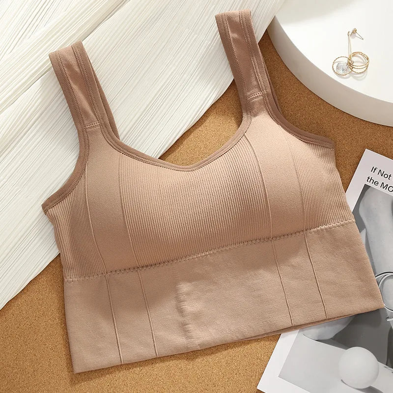 Sports Bra Anti-Sweat Fitness Top Women Seamless Yoga Bra Shockproof Crop Top Push Up Sport Bra Gym Workout Top