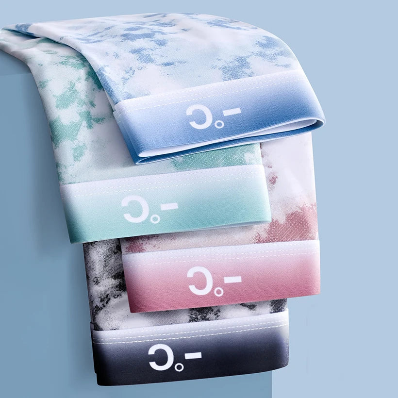 4pcs Boxer Shorts Men's Ice Silk Underwear Cool Underpants Breathable Sexy Thin Panties U Convex Lingerie Wholesale Lots L-6XL