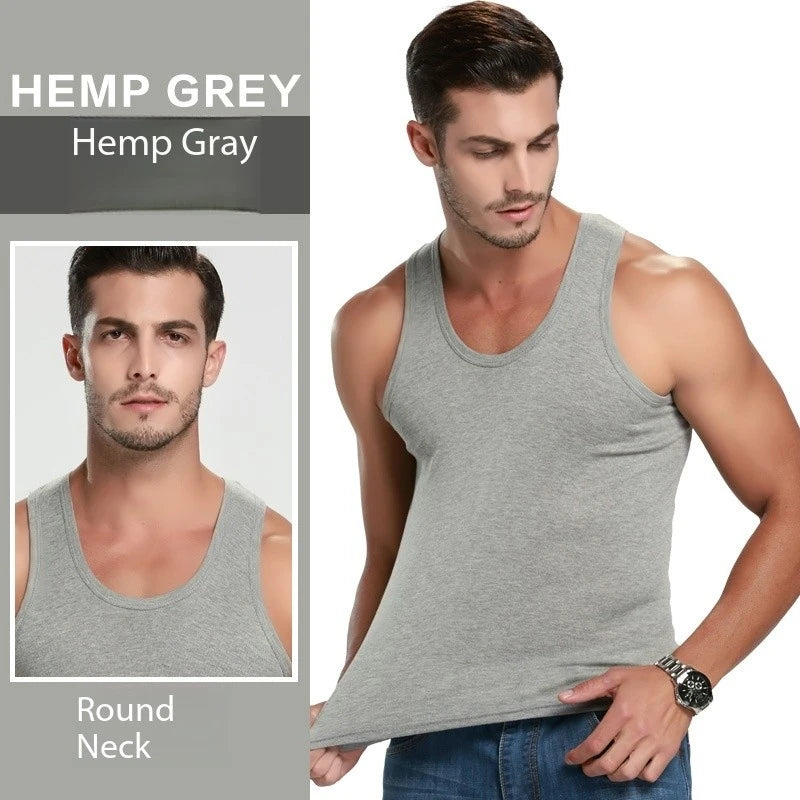 1 Piece Men's Cotton Sports Skinny Vest Teenagers Leisure Joker Sleeveless T Men's Fitness Training Simple Top