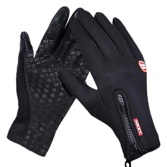 Warm Gloves Outdoor Cycling Zipper Gloves Men's Winter Women's Cycling Touchscreen Motorcycle Waterproof Warm Gloves