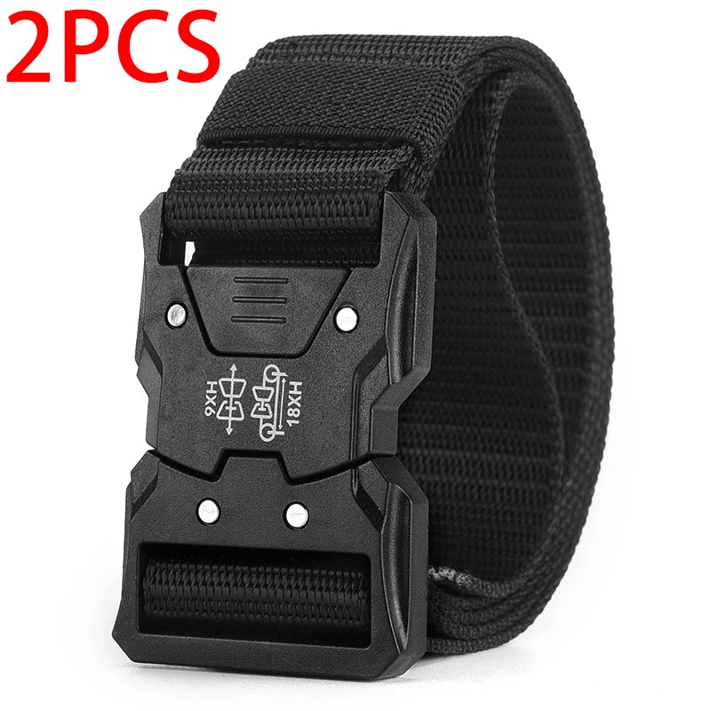 1/2Pcs Men's Belt Outdoor Luxury Tactical Belt Multi-Function Buckle Nylon Belt High Quality Canvas Belt Unisex Accessories Belt
